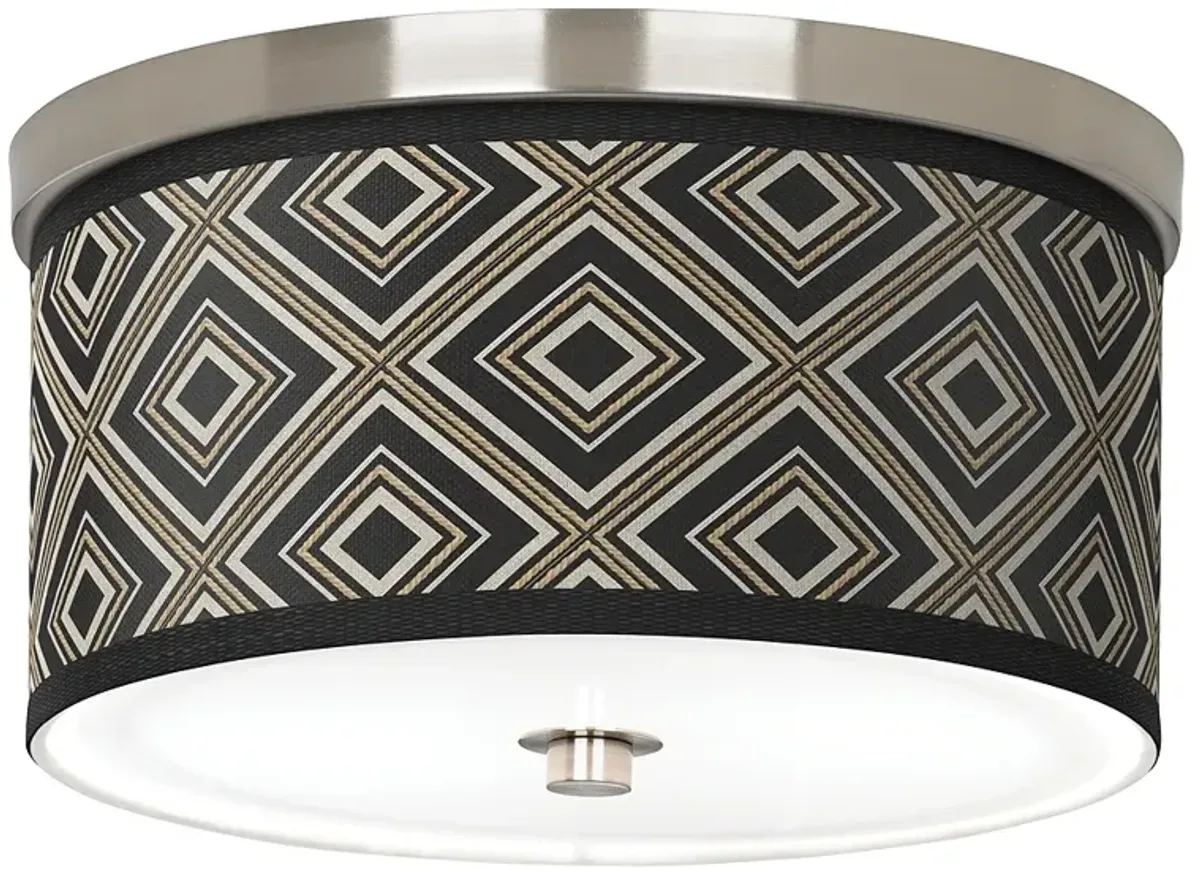 Rhythm Giclee Nickel 10 1/4" Wide Ceiling Light