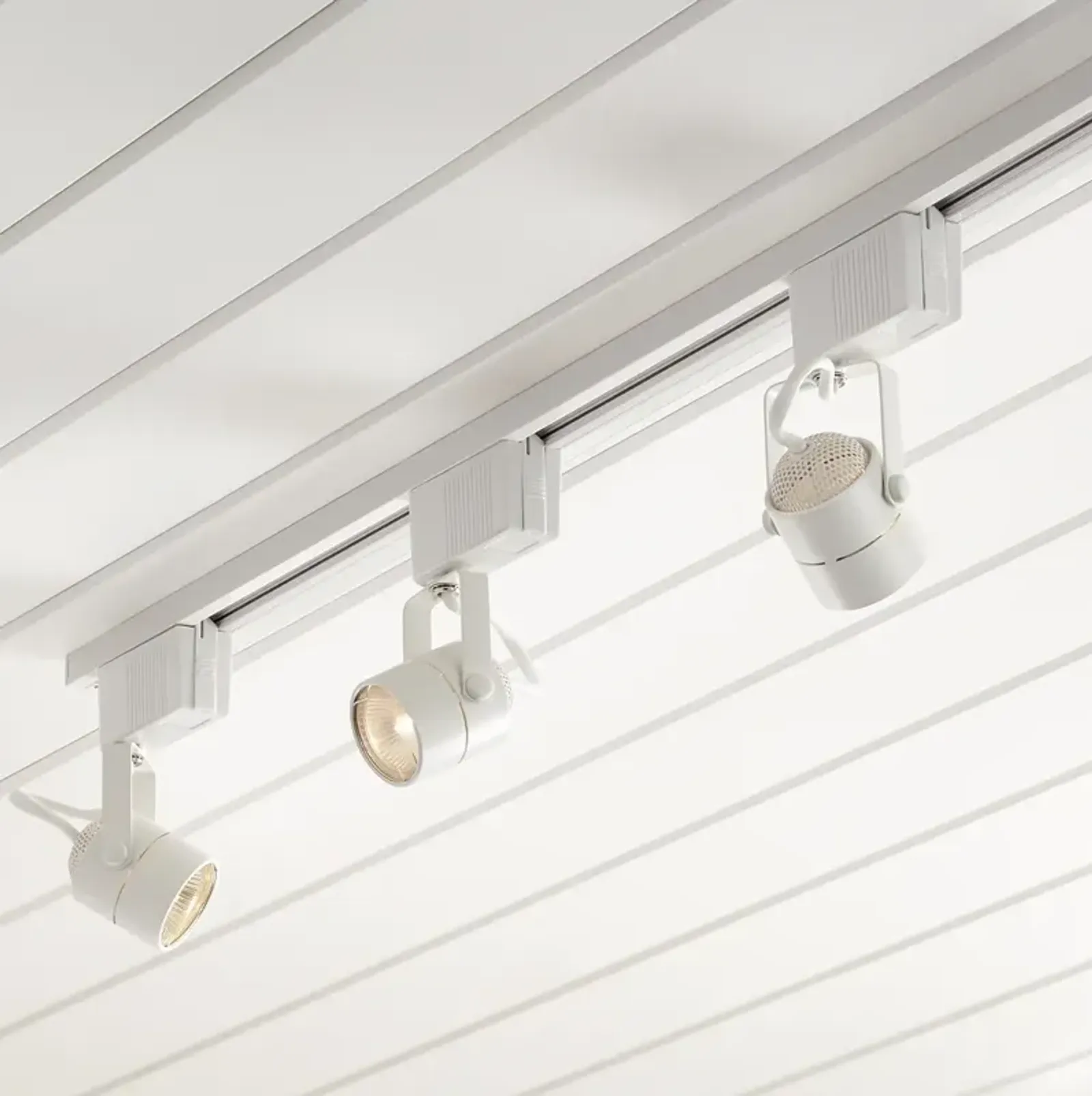 Pro Track White Finish 3-Light Linear Track Kit  For Wall or Ceiling