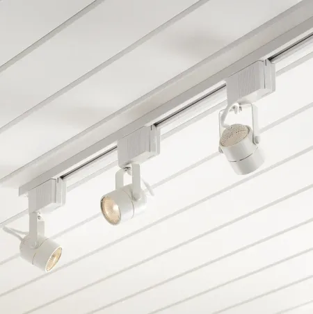 Pro Track White Finish 3-Light Linear Track Kit  For Wall or Ceiling