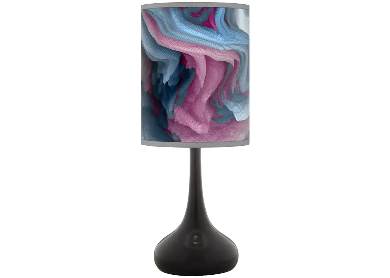 Europa Giclee Black Droplet Table Lamp