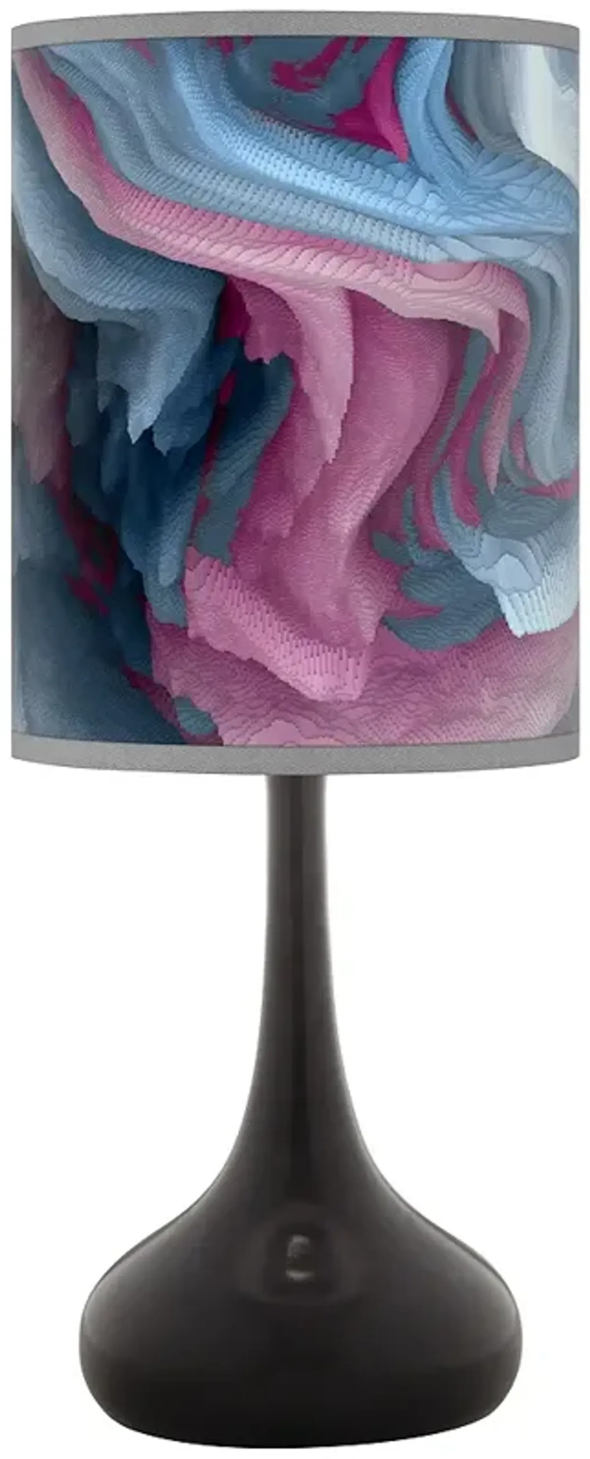 Europa Giclee Black Droplet Table Lamp