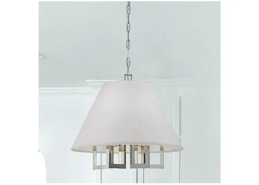 Libby Langdon for Crystorama Westwood 6 Light Polished Nickel Chandelier