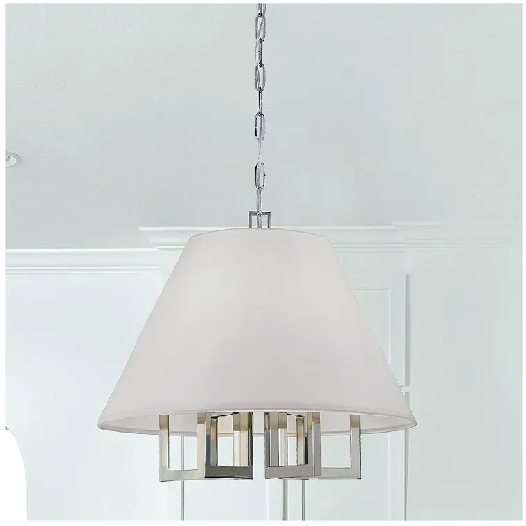 Libby Langdon for Crystorama Westwood 6 Light Polished Nickel Chandelier