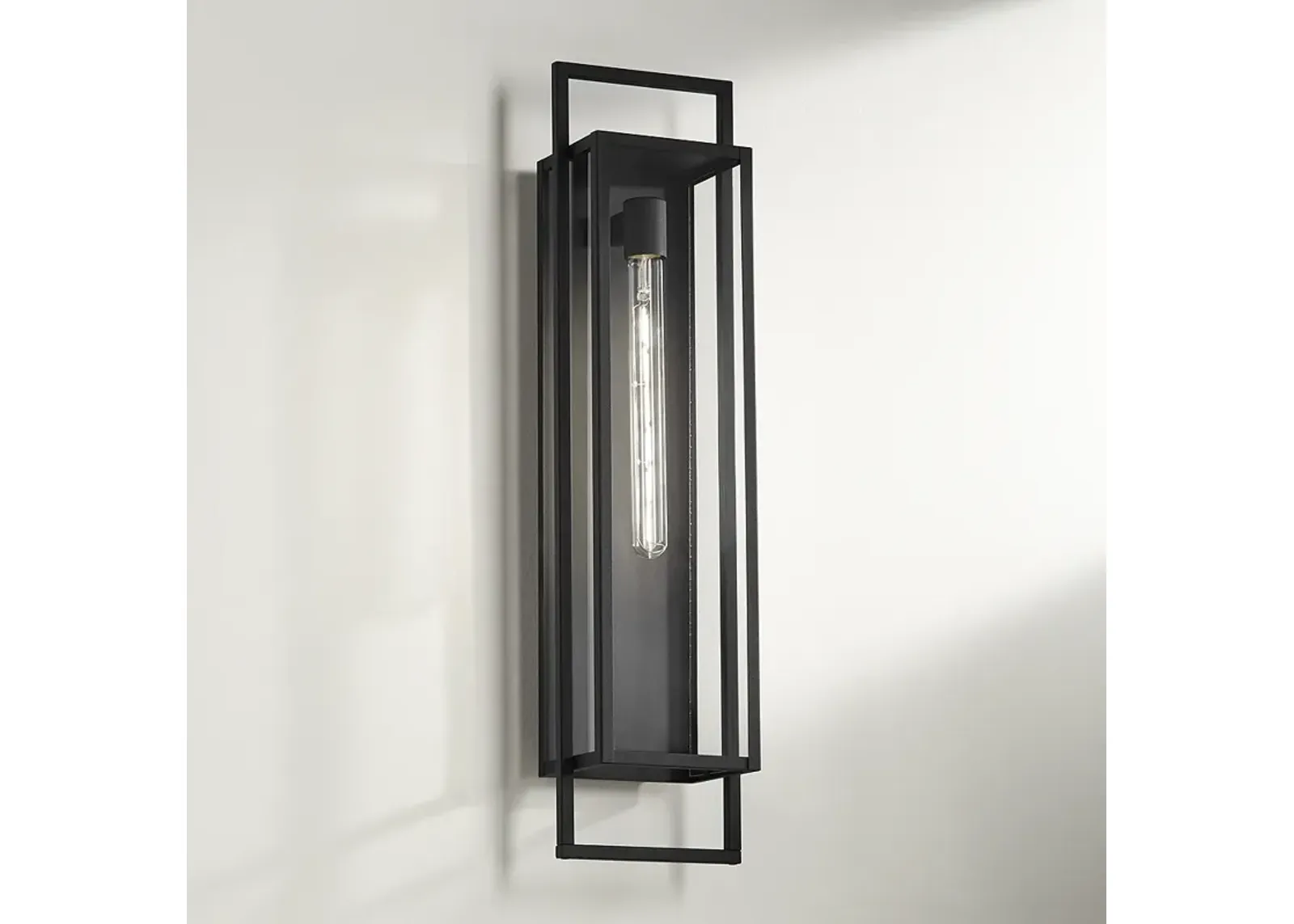 Possini Euro Jericho 28" High Black Modern Wall Sconce