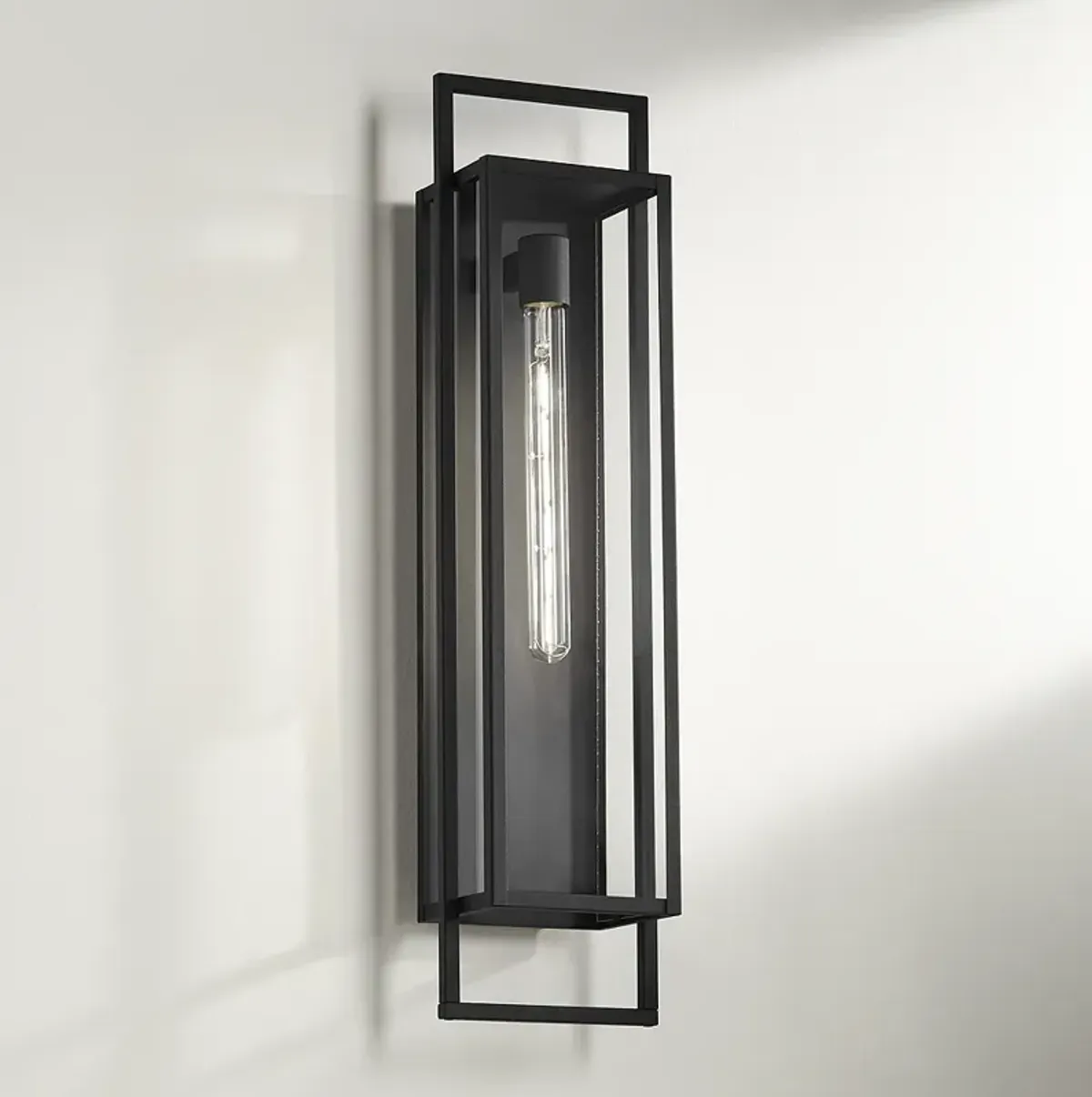 Possini Euro Jericho 28" High Black Modern Wall Sconce