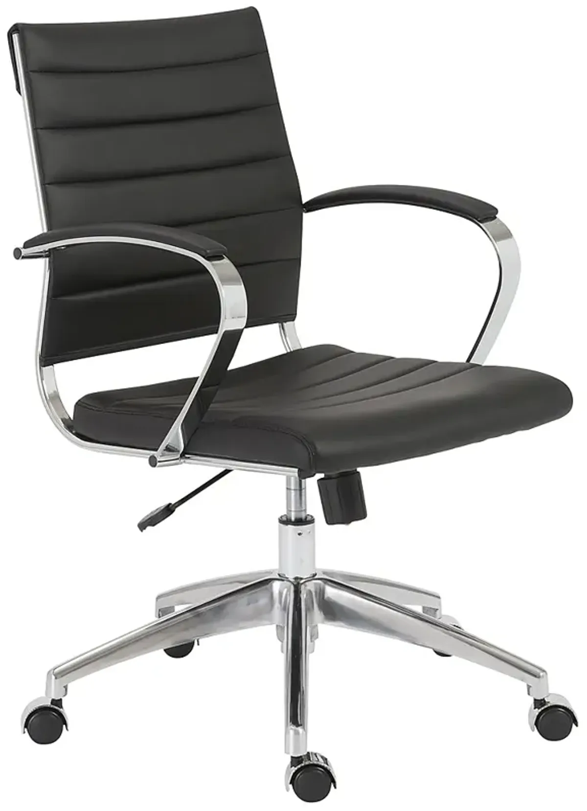 Axel Black Leatherette Adjustable Swivel Office Chair