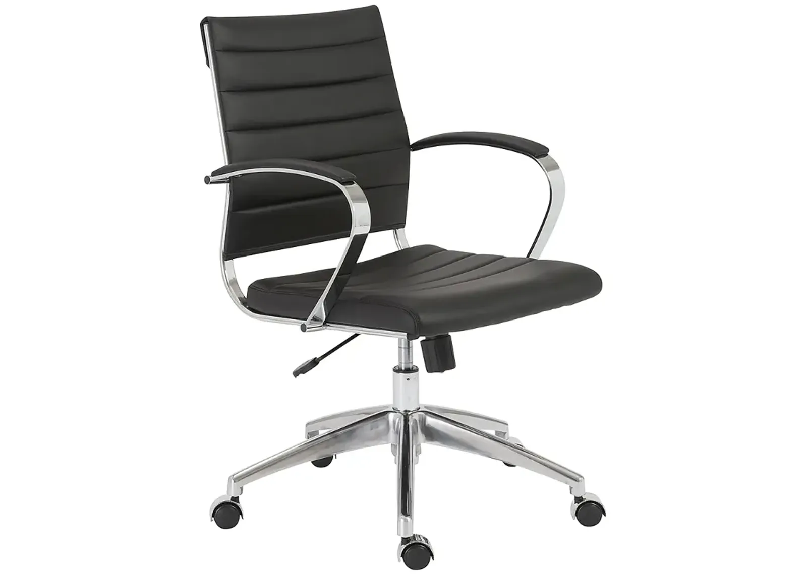 Axel Black Leatherette Adjustable Swivel Office Chair