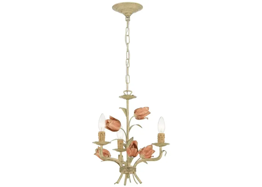 Southport 3 Light Sage Rose Mini Chandelier