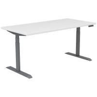 Braeden 48"W White Gray Adjustable Stand-Up Desk with USB
