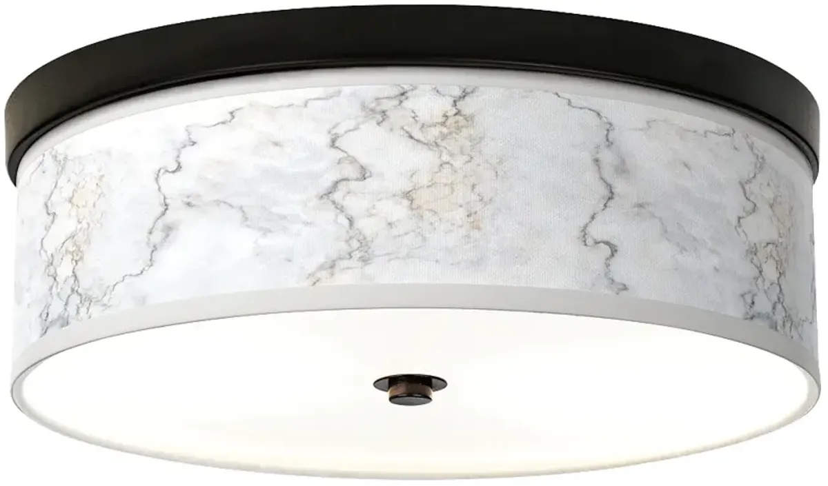 Giclee Gallery Marble Glow Pattern 14" Wide Bronze LED Ceiling Light