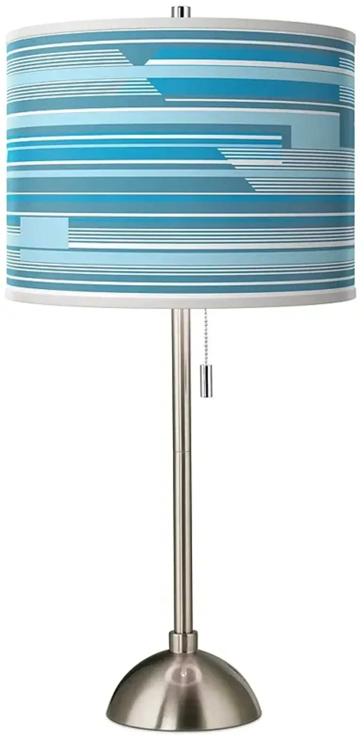 Urban Stripes Giclee Brushed Nickel Table Lamp