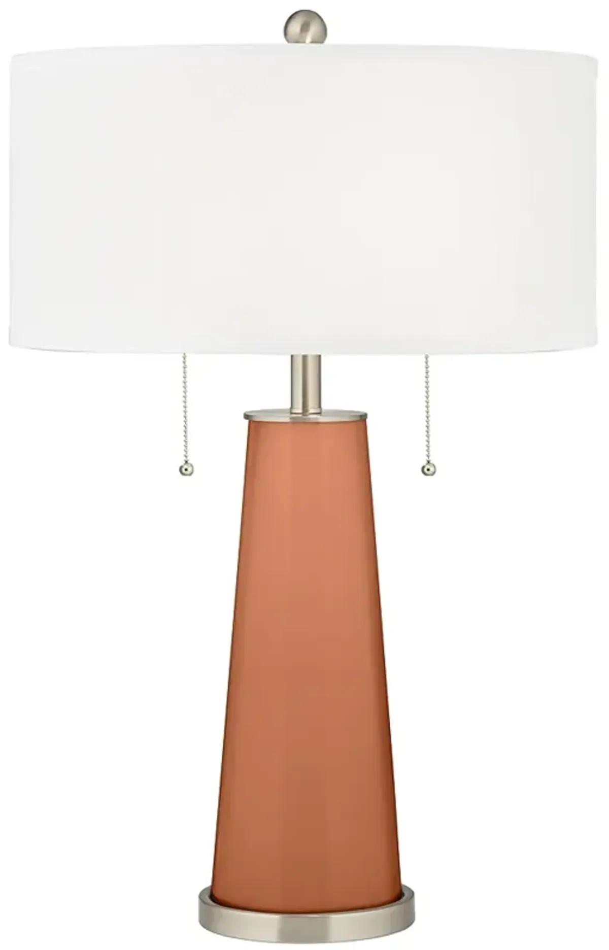 Color Plus Peggy 29 3/4" Baked Clay Brown Glass Table Lamp