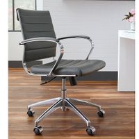 Axel Gray Leatherette Adjustable Swivel Office Chair