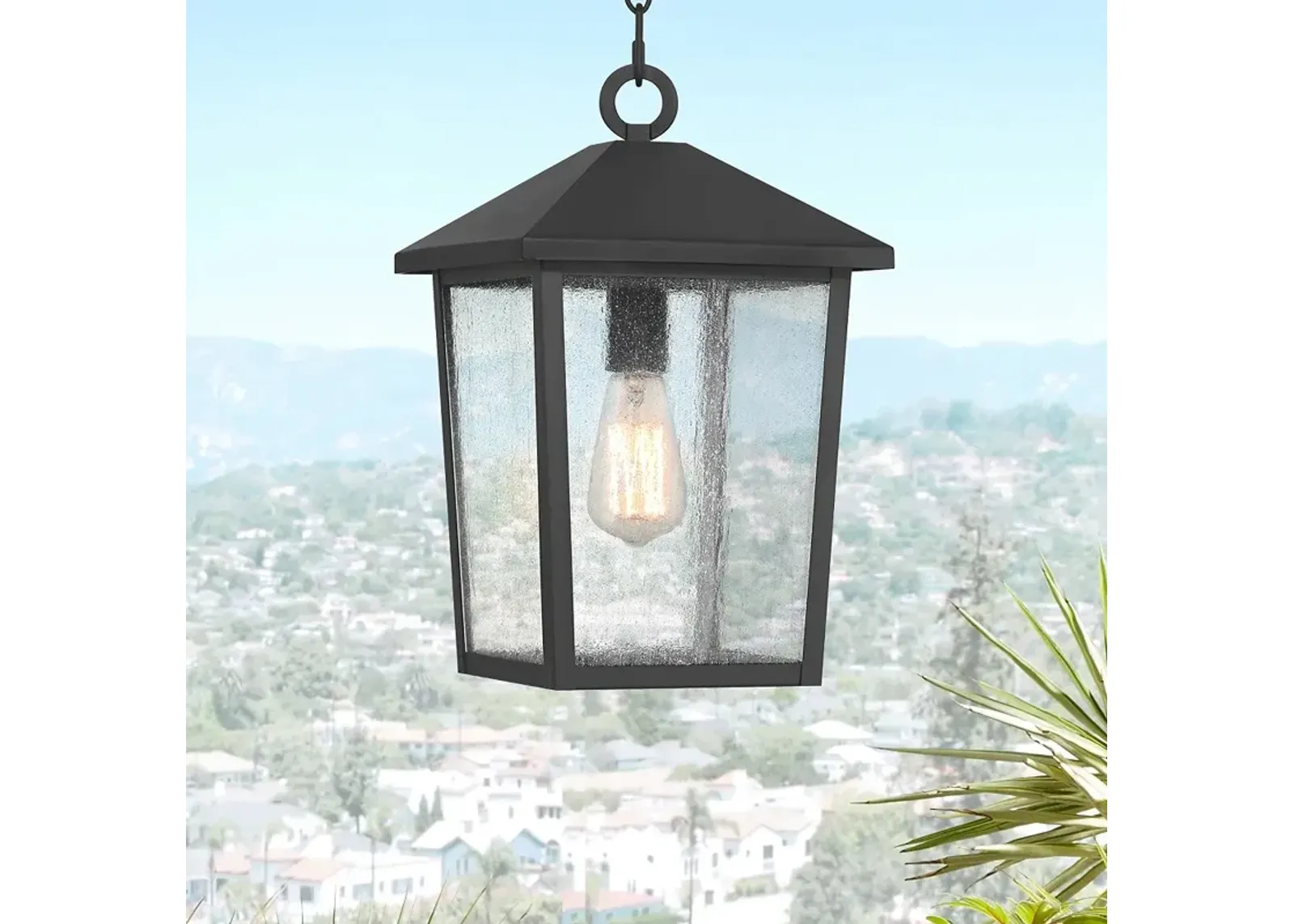 Westmont 15 3/4" High Sand Black Outdoor Hanging Light