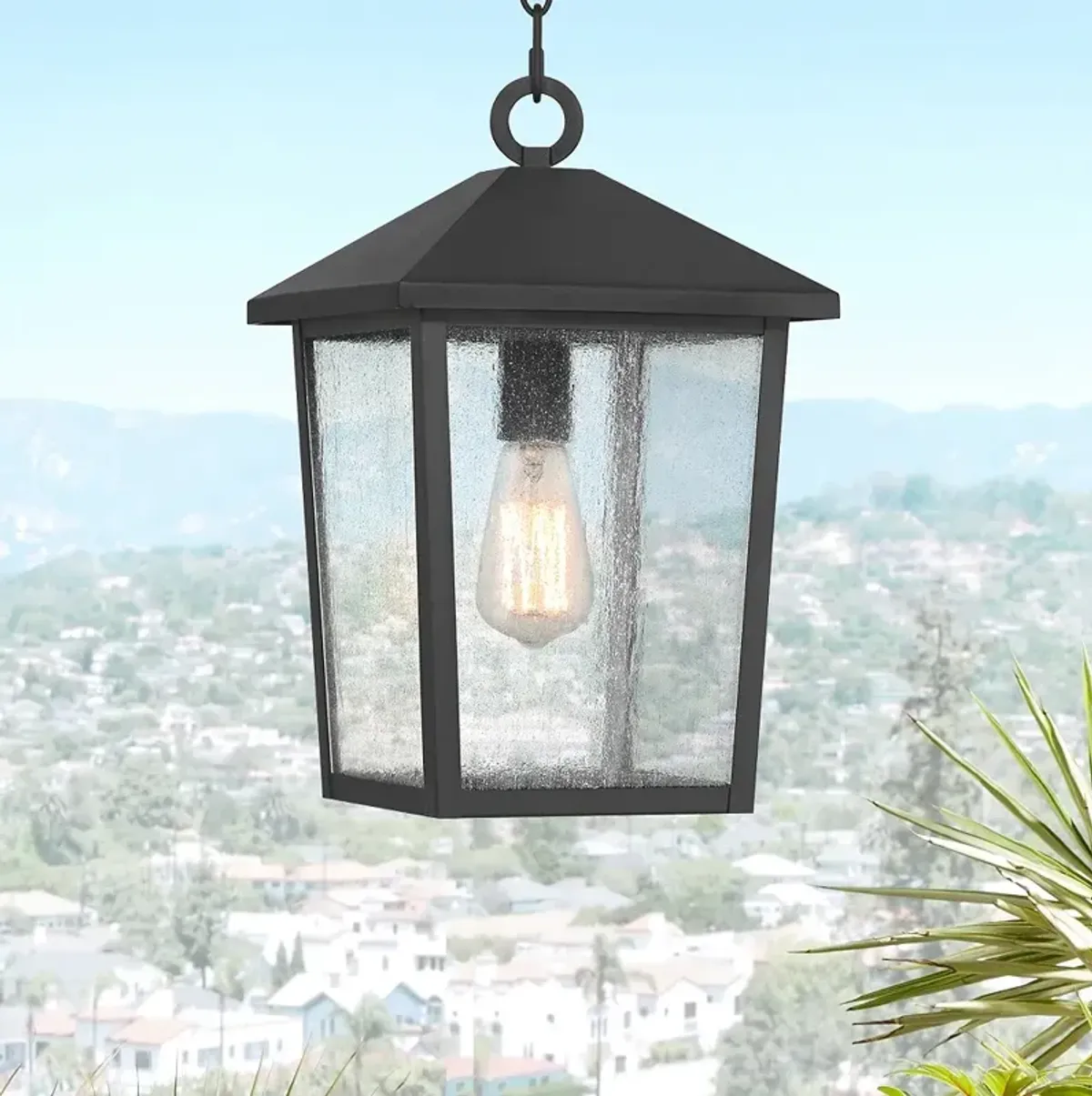 Westmont 15 3/4" High Sand Black Outdoor Hanging Light