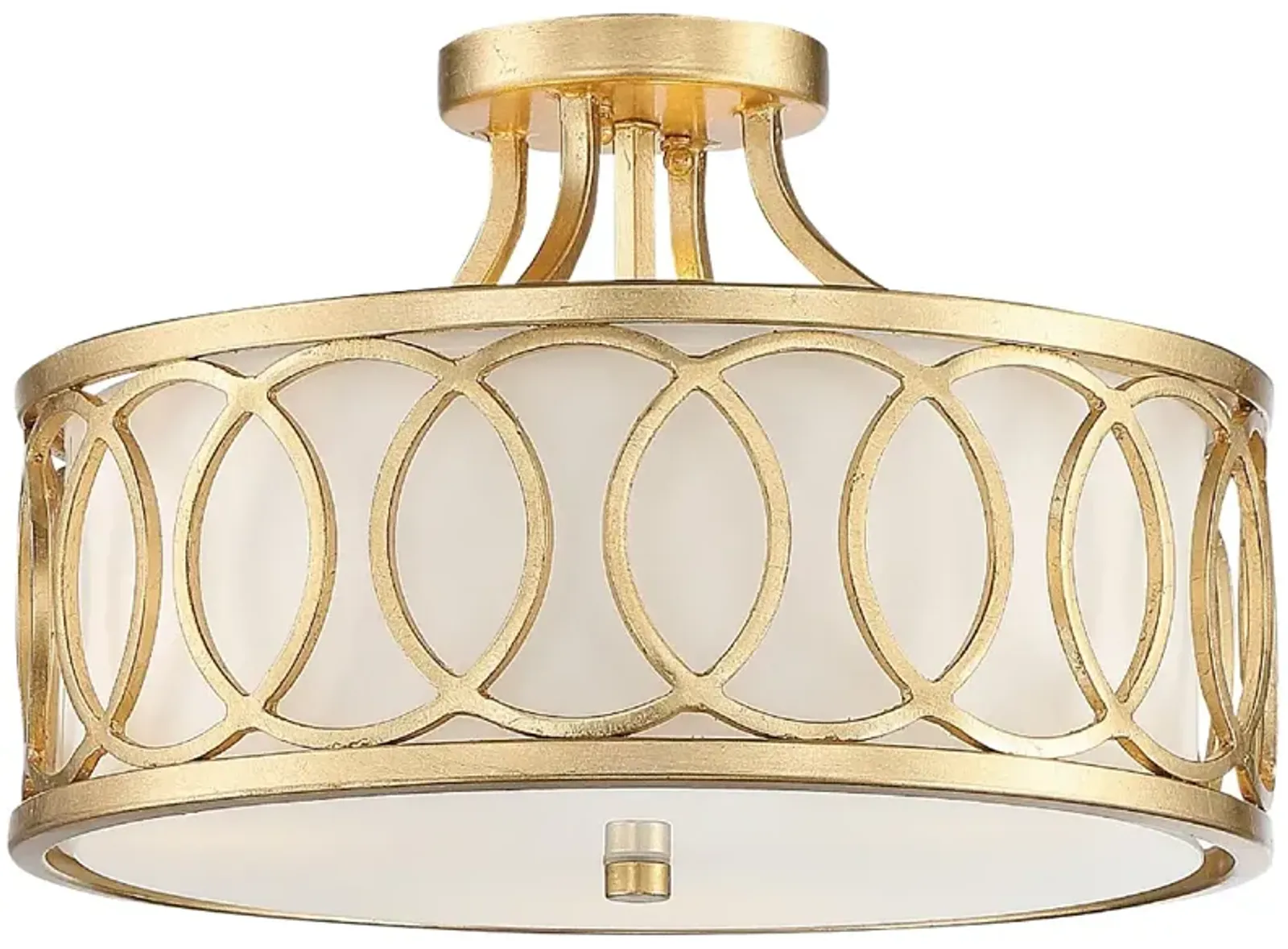 Graham 3 Light Antique Gold Ceiling Mount