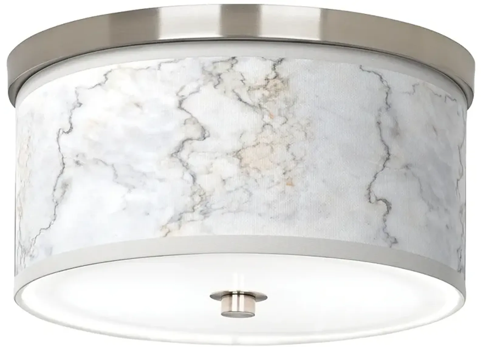 Marble Glow Giclee Nickel 10 1/4" Wide Ceiling Light