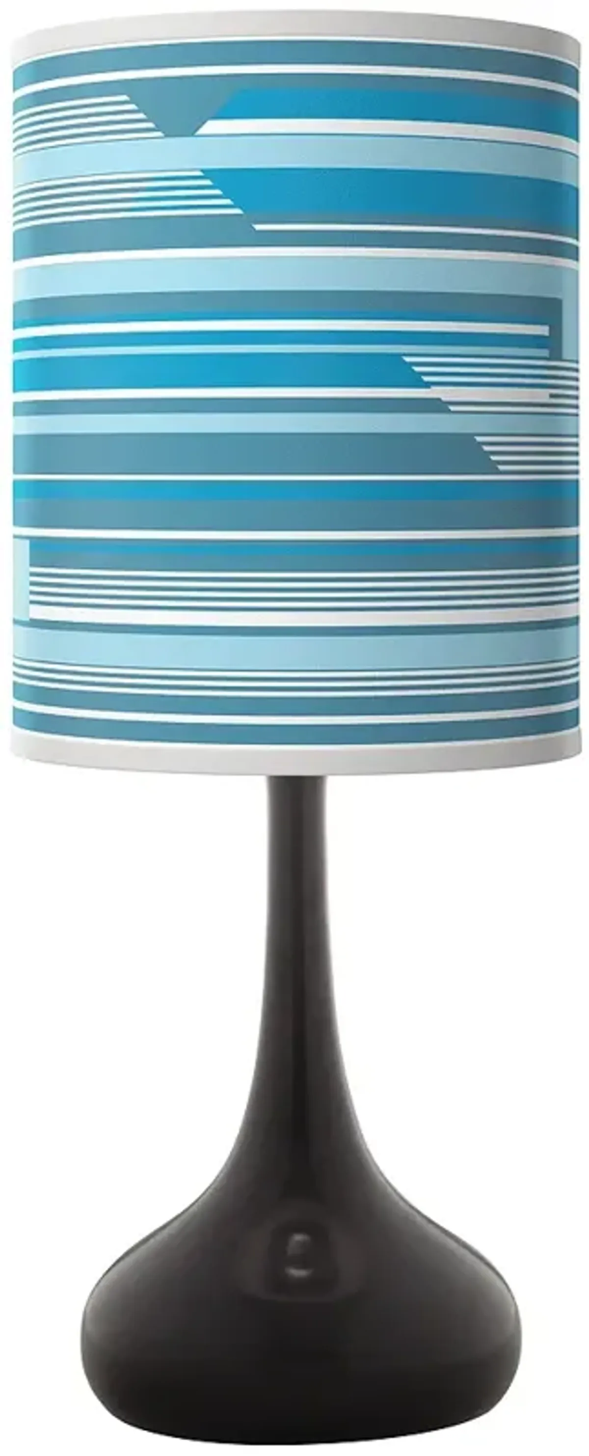 Urban Stripes Giclee Black Droplet Table Lamp