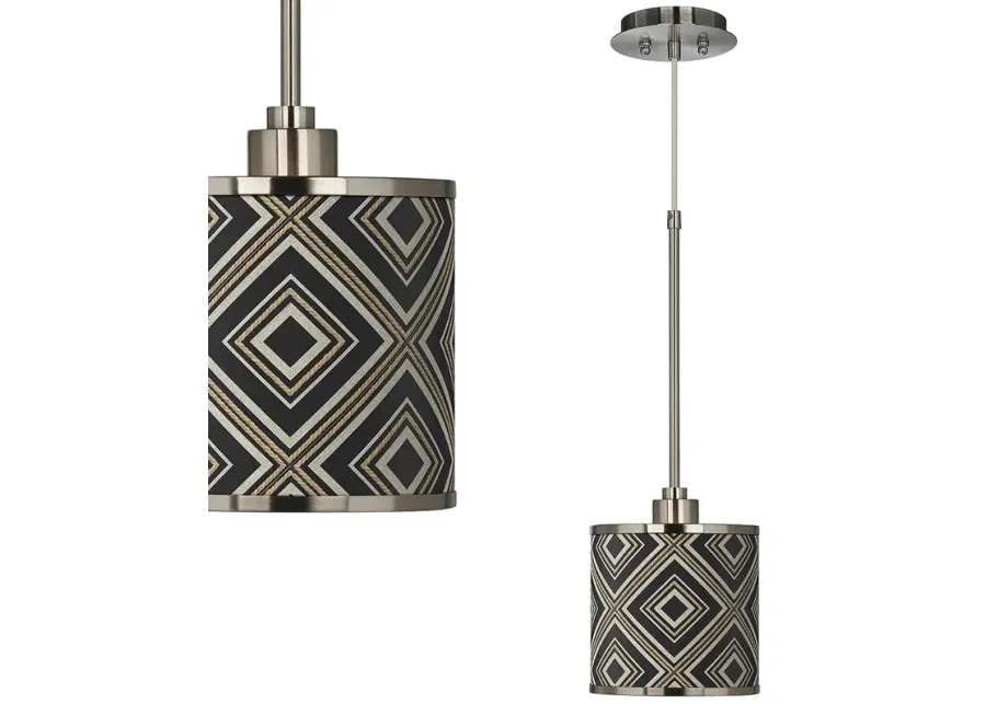 Rhythm Giclee Brushed Nickel Mini Pendant Light