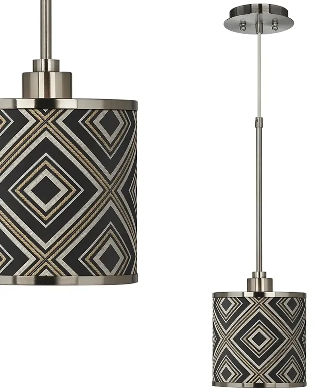 Rhythm Giclee Brushed Nickel Mini Pendant Light