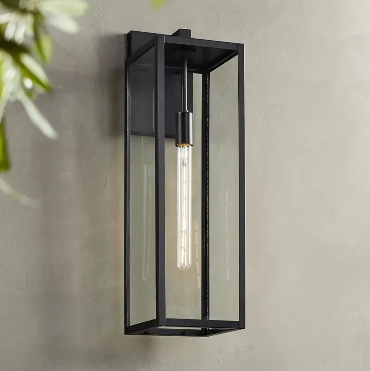 John Timberland Titan 27" High Mystic Black Outdoor Wall Light