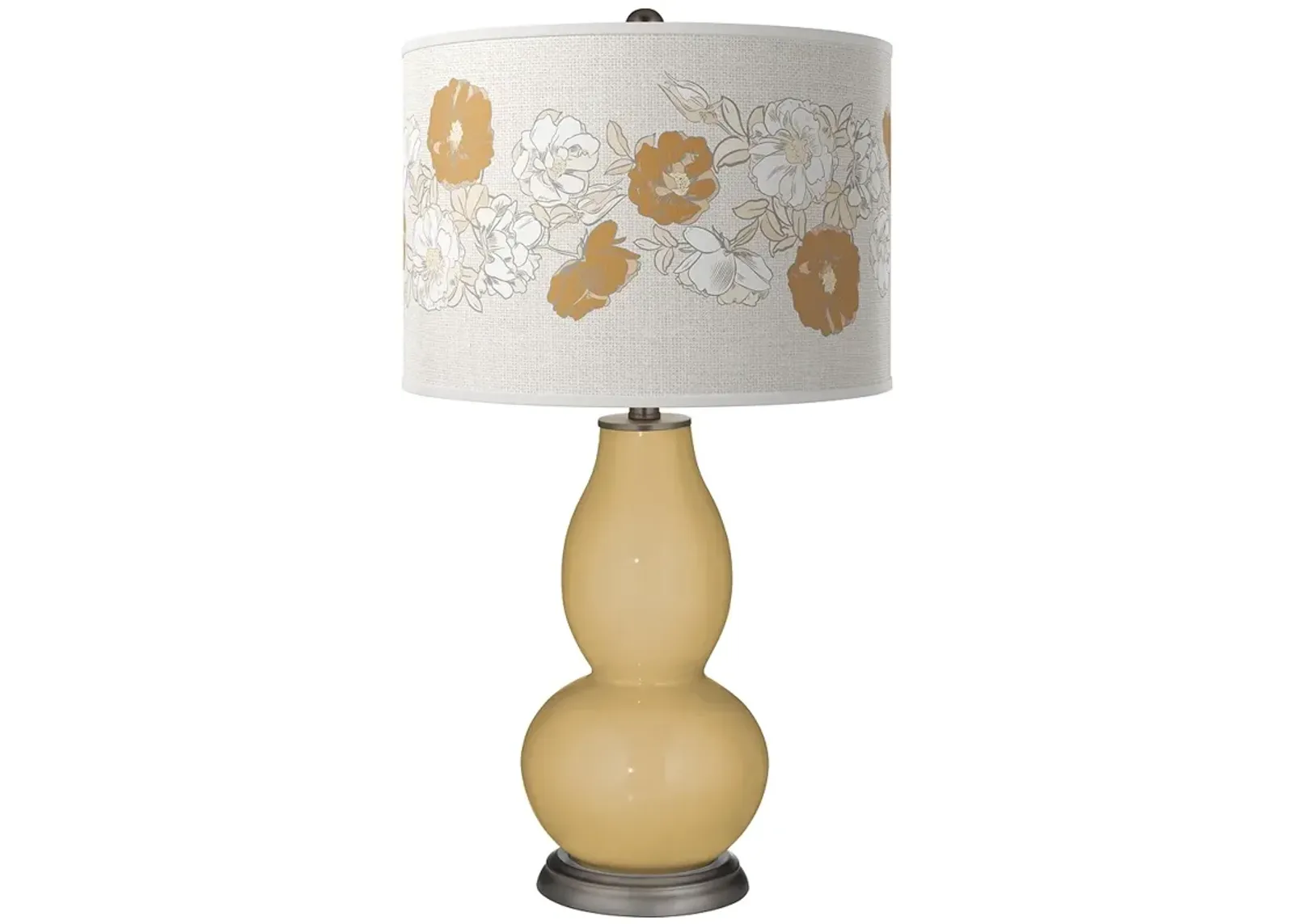 Empire Gold Rose Bouquet Double Gourd Table Lamp