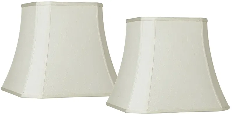 Creme Set of 2 Square Cut Corner Shades 10.5x16x14 (Spider)