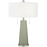 Color Plus Peggy 29 3/4" Evergreen Fog Green Glass Table Lamp