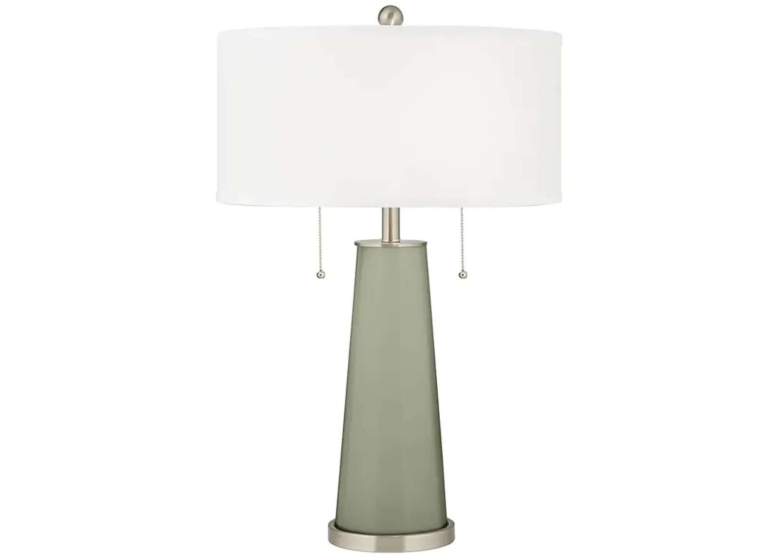 Color Plus Peggy 29 3/4" Evergreen Fog Green Glass Table Lamp