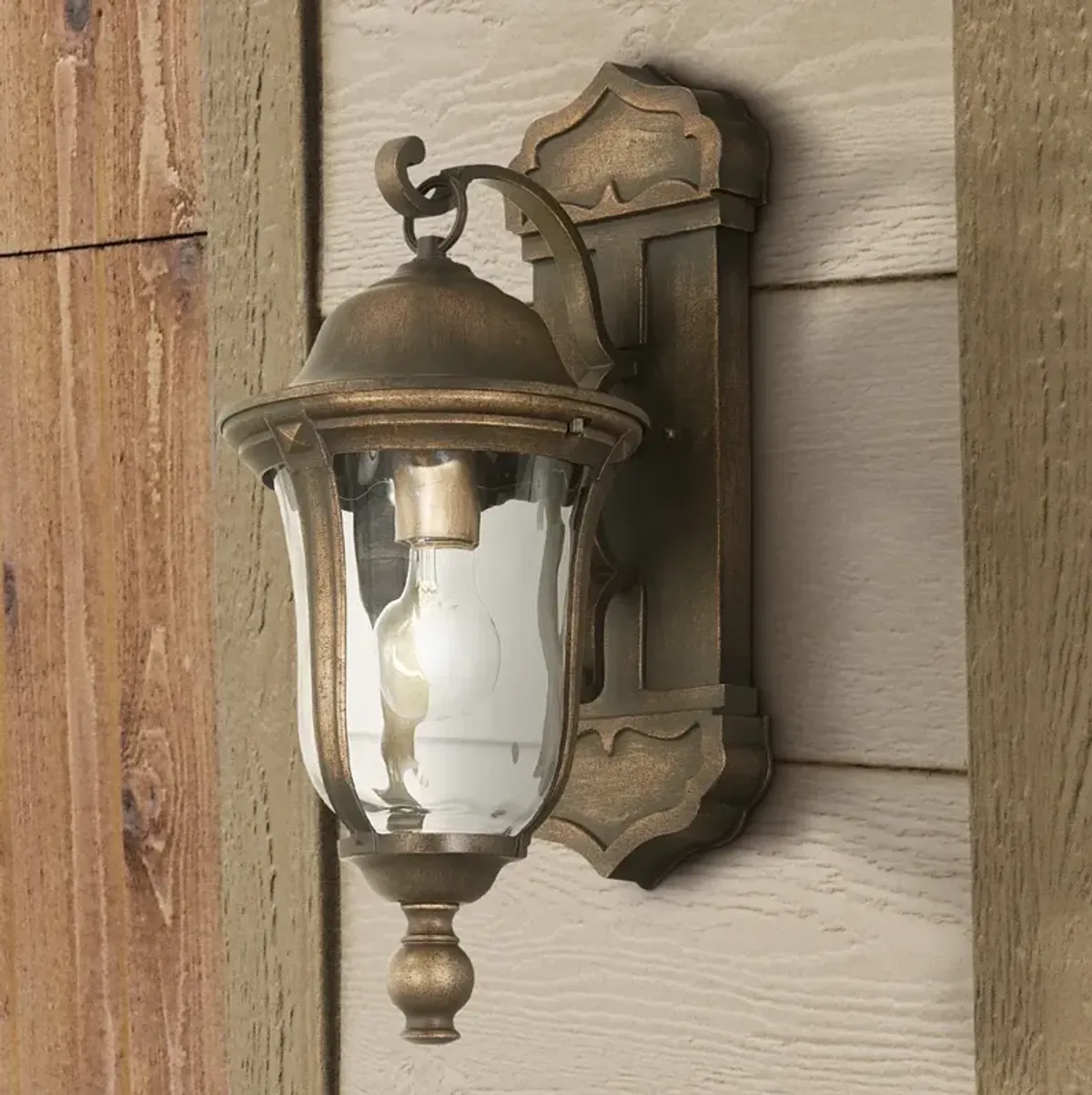 Havenwood 19" H Tavira Bronze and Alder Silver Outdoor Wall Light