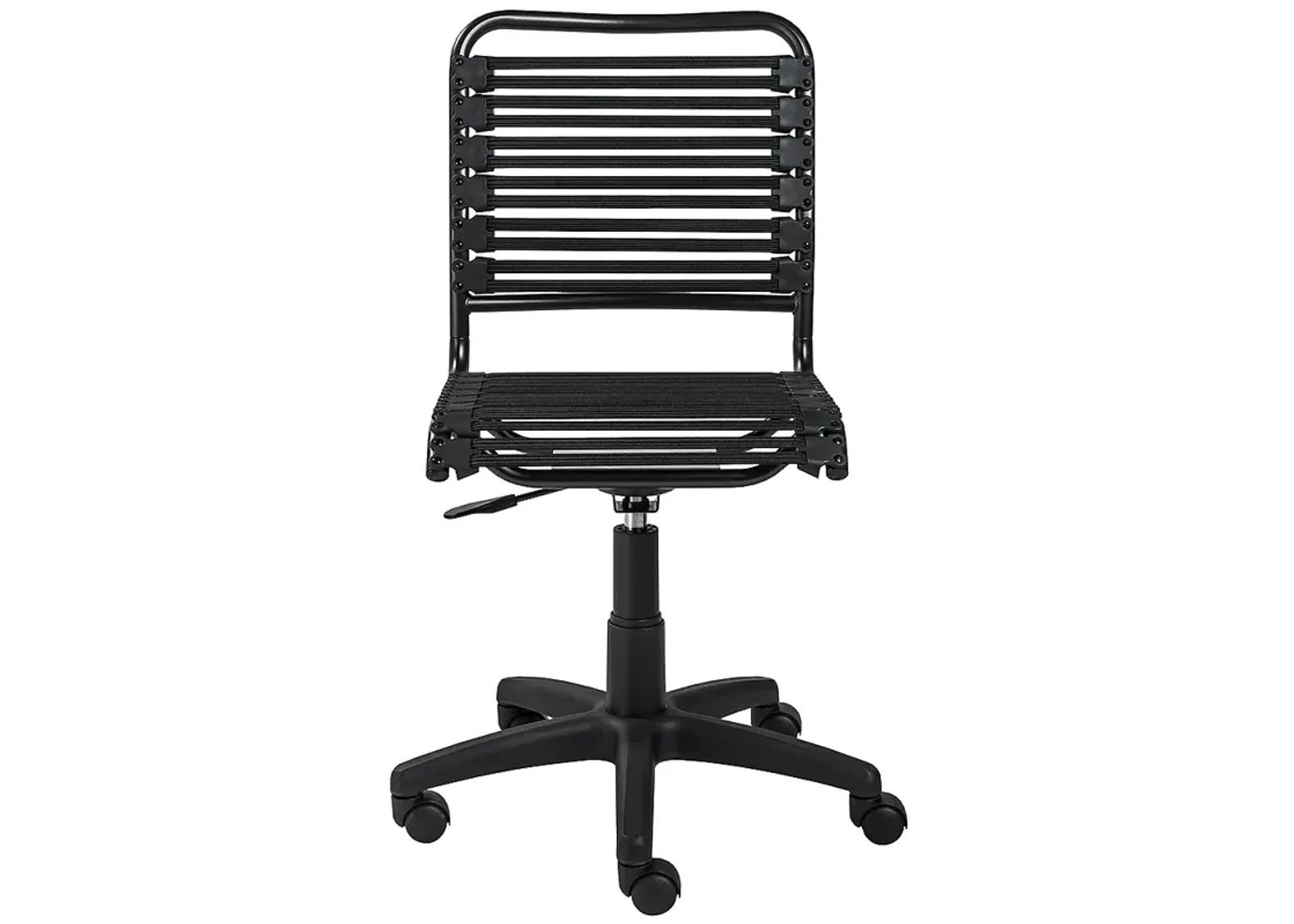 Allison Black and Steel Swivel Low Back Office Chair