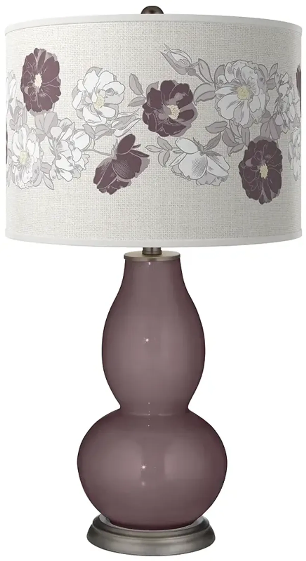 Poetry Plum Rose Bouquet Double Gourd Table Lamp