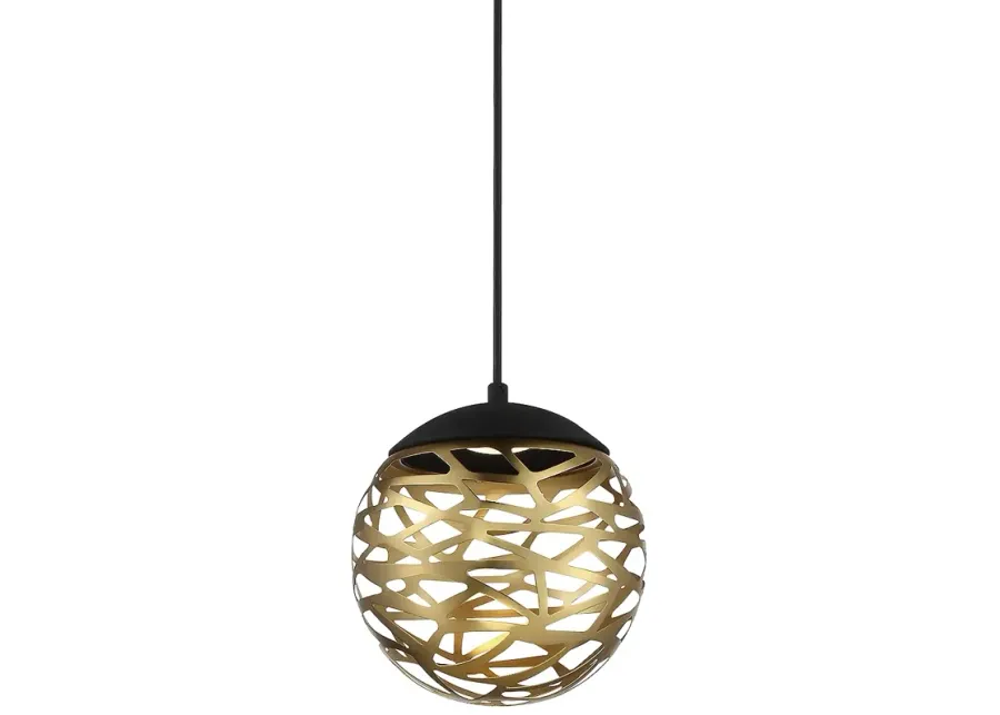 Golden Eclipse 8"W Coal Honey Gold LED Mini Pendant Light