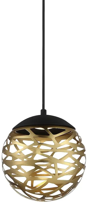 Golden Eclipse 8"W Coal Honey Gold LED Mini Pendant Light