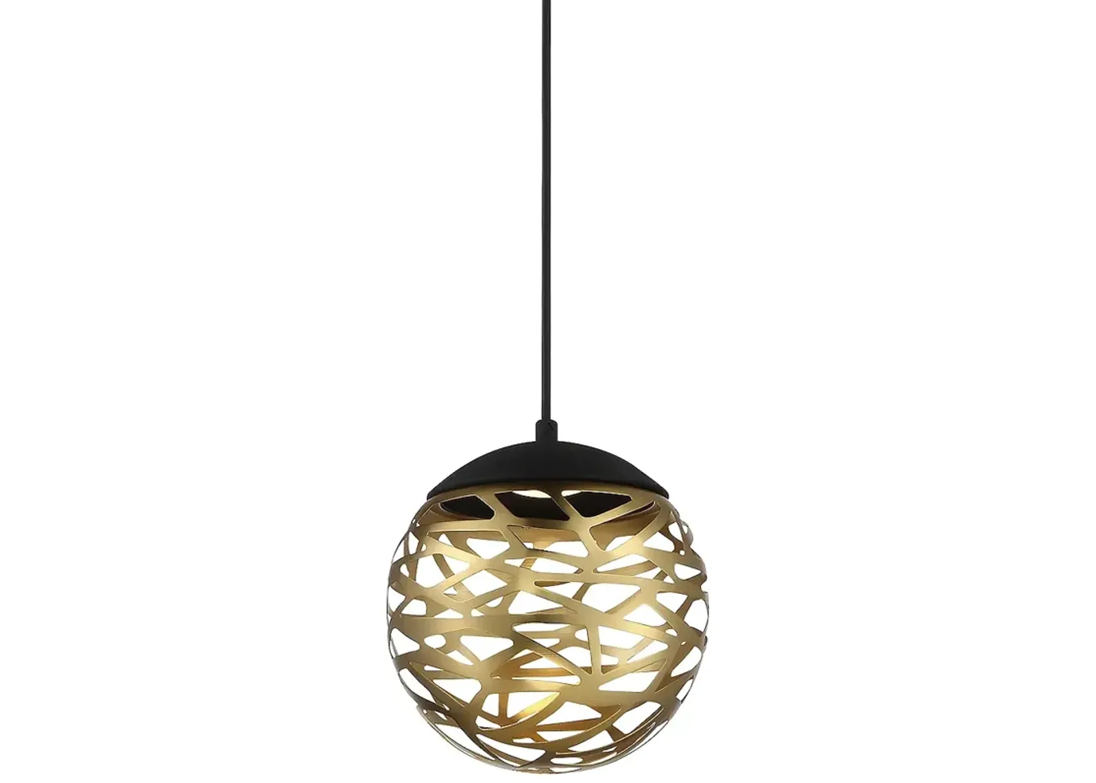 Golden Eclipse 8"W Coal Honey Gold LED Mini Pendant Light