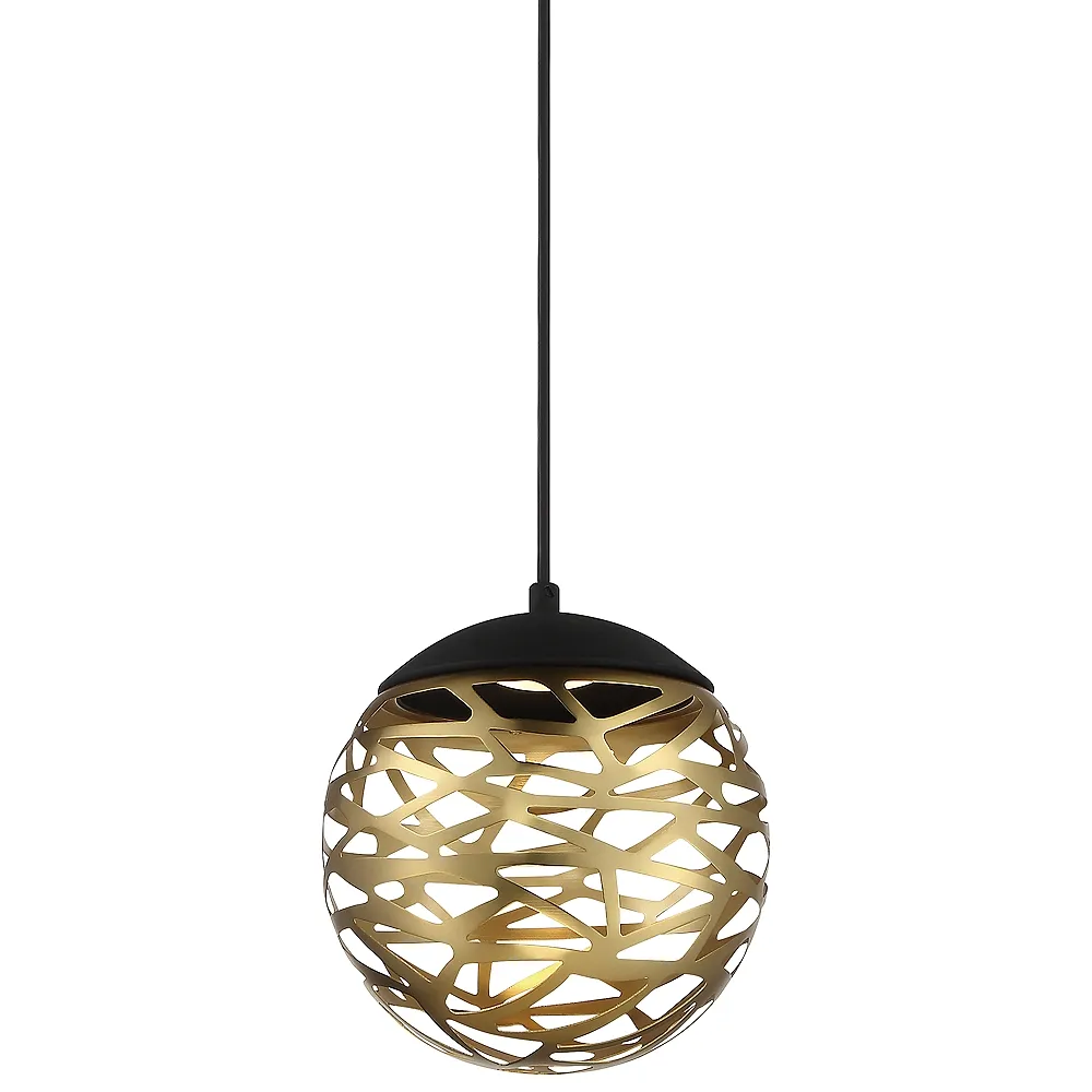 Golden Eclipse 8"W Coal Honey Gold LED Mini Pendant Light