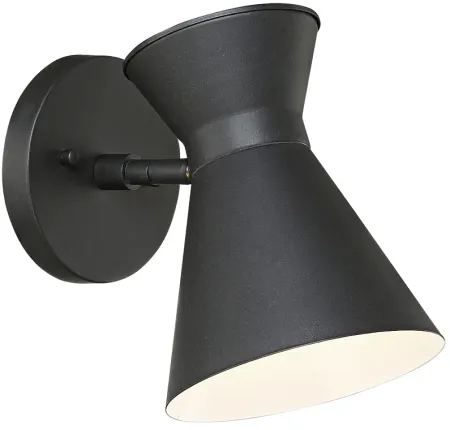Vance 8" High Black Finish Mid-Century Modern LED Sconce Wall Light