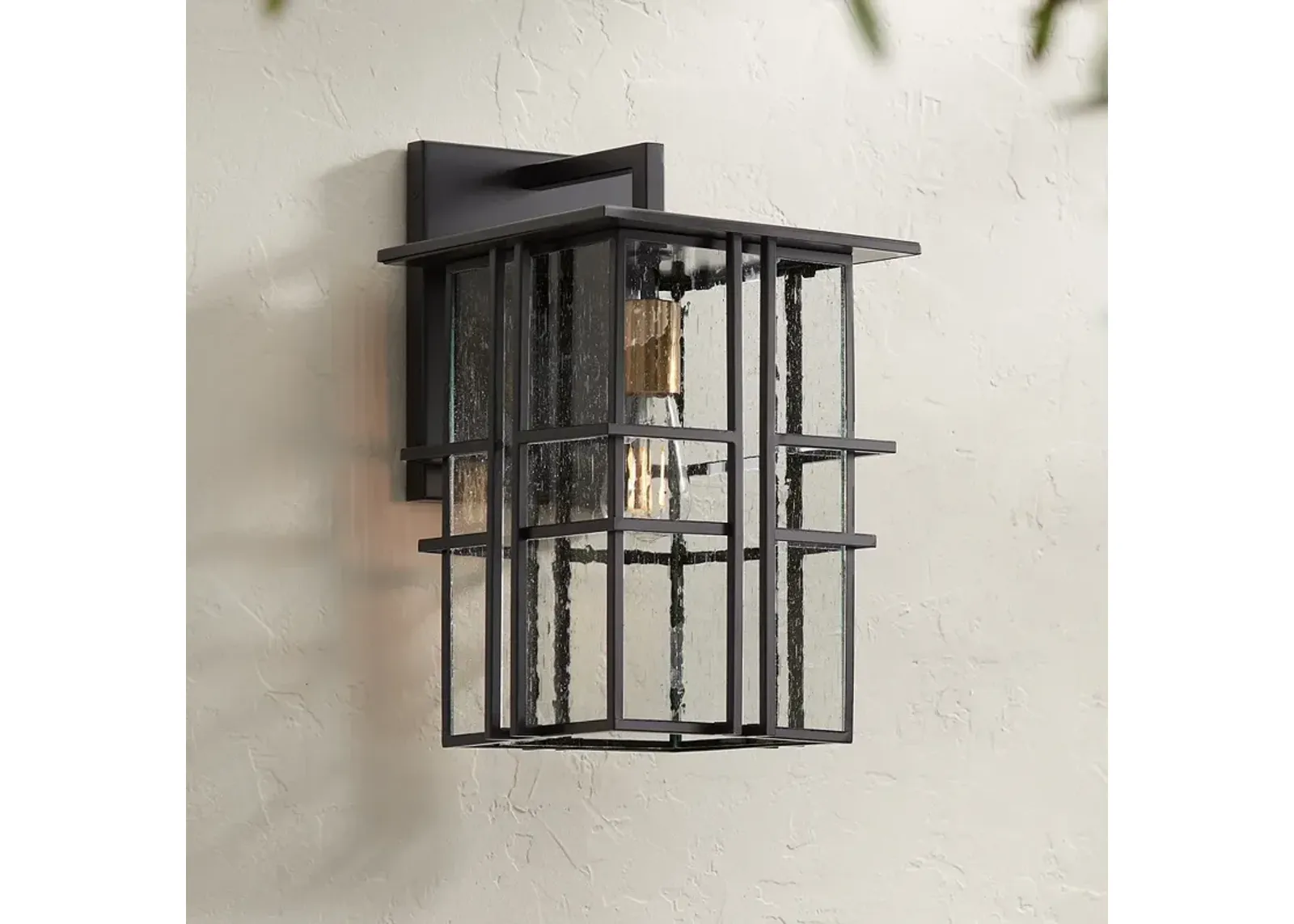 Possini Euro Arley 16" High Black Outdoor Wall Light