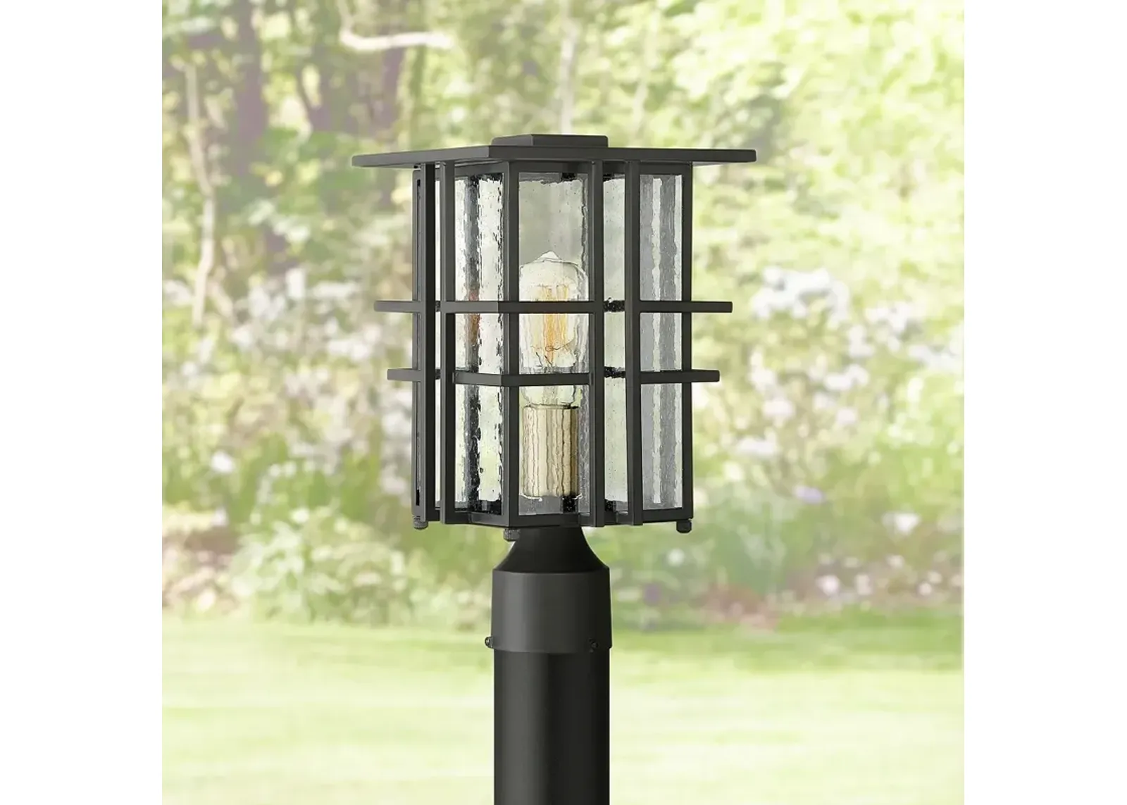 Possini Euro Arley 13 3/4" High Black Outdoor Post Light