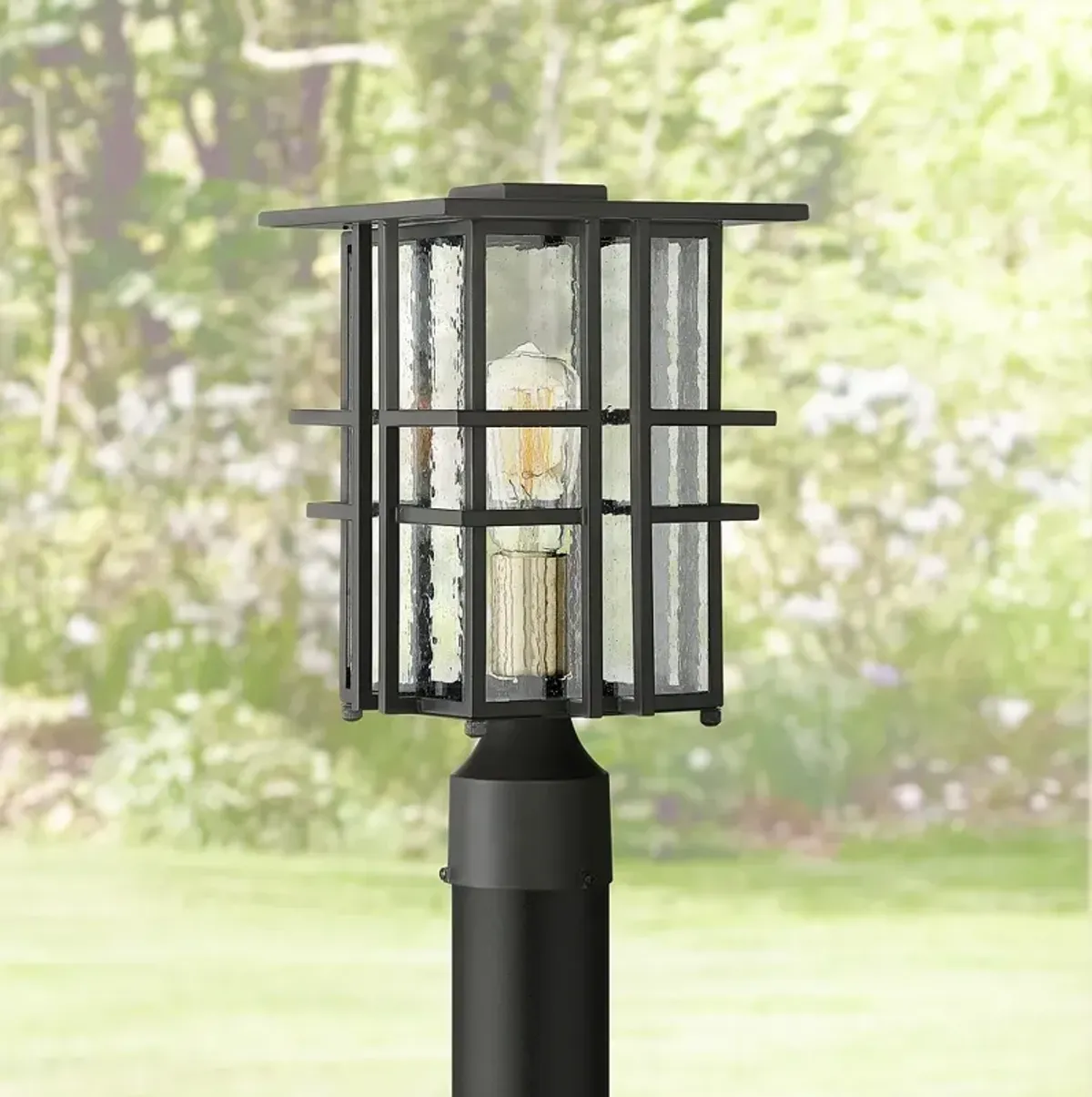 Possini Euro Arley 13 3/4" High Black Outdoor Post Light