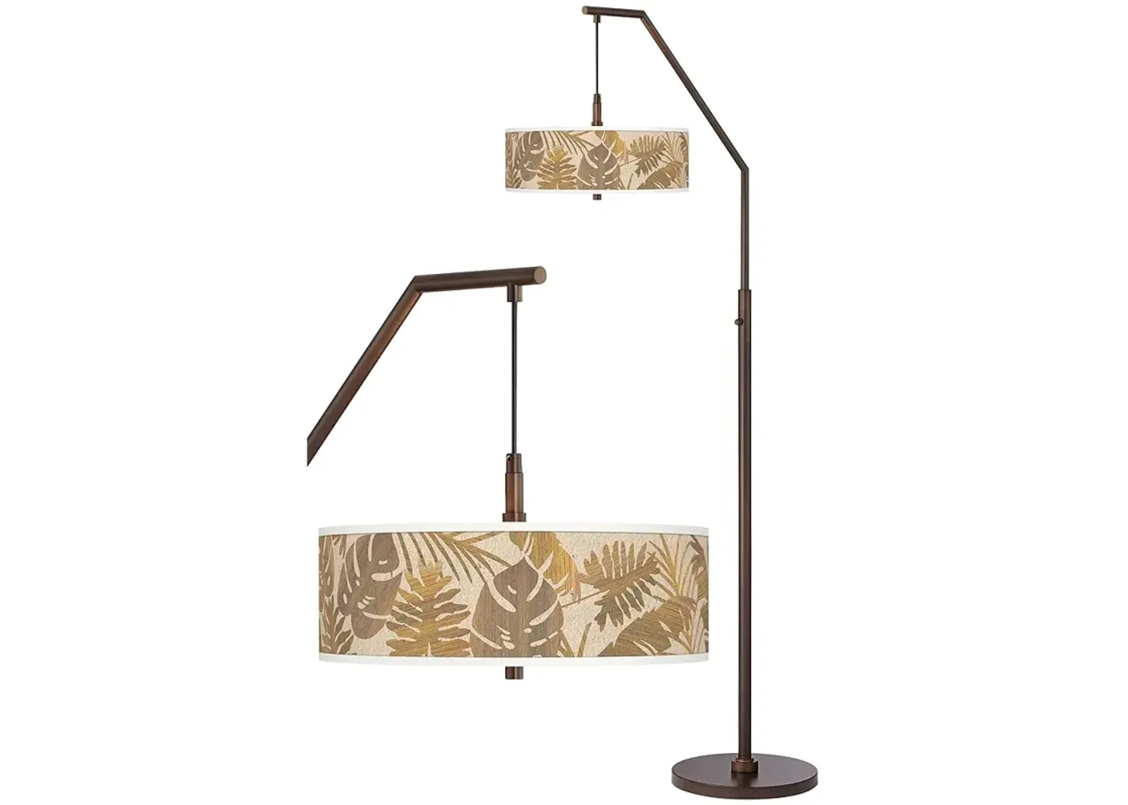 Tropical Woodwork Bronze Downbridge Arc Floor Lamp