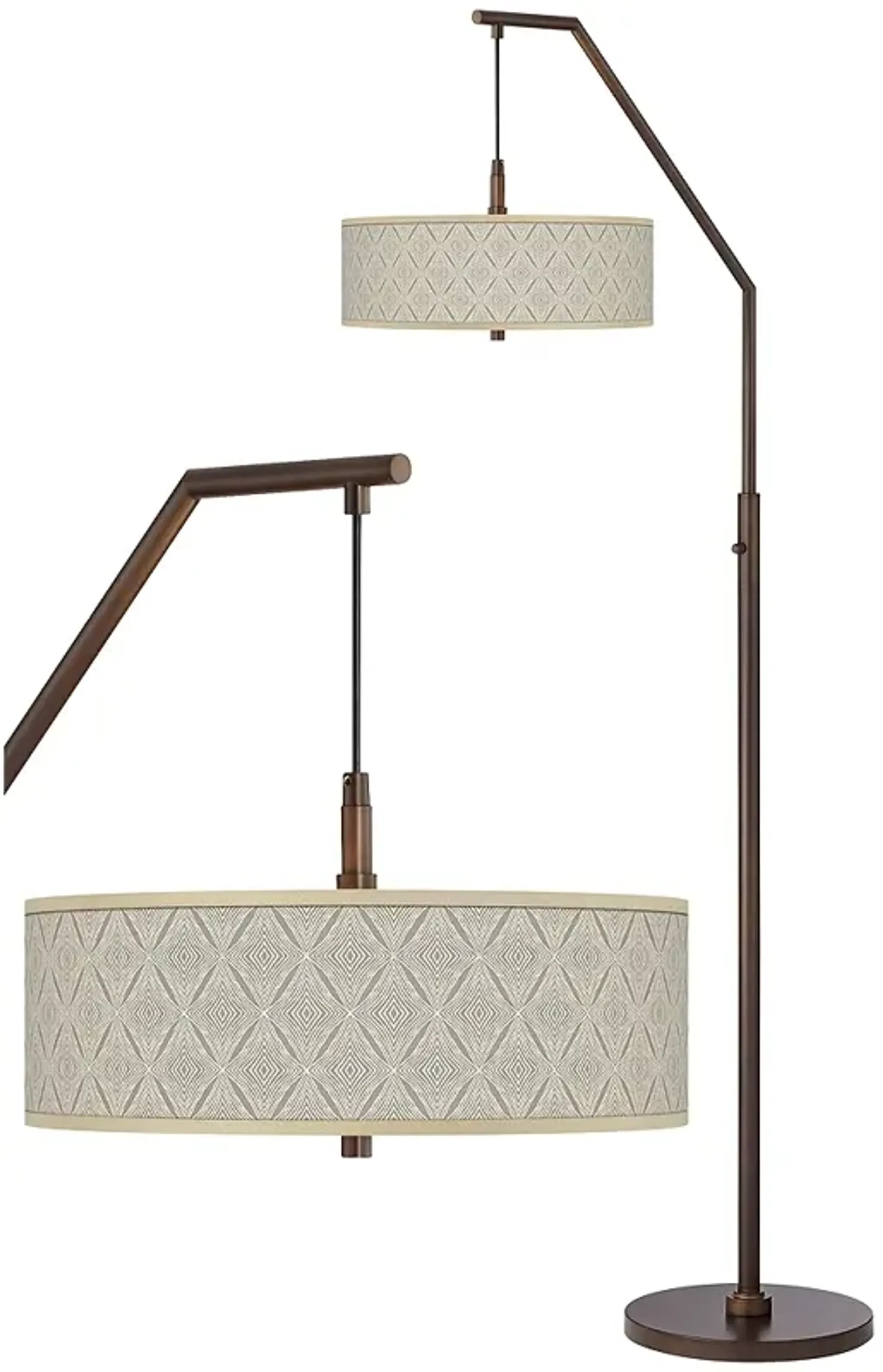 Moroccan Diamonds Bronze Downbridge Arc Floor Lamp Lamps Plus ...