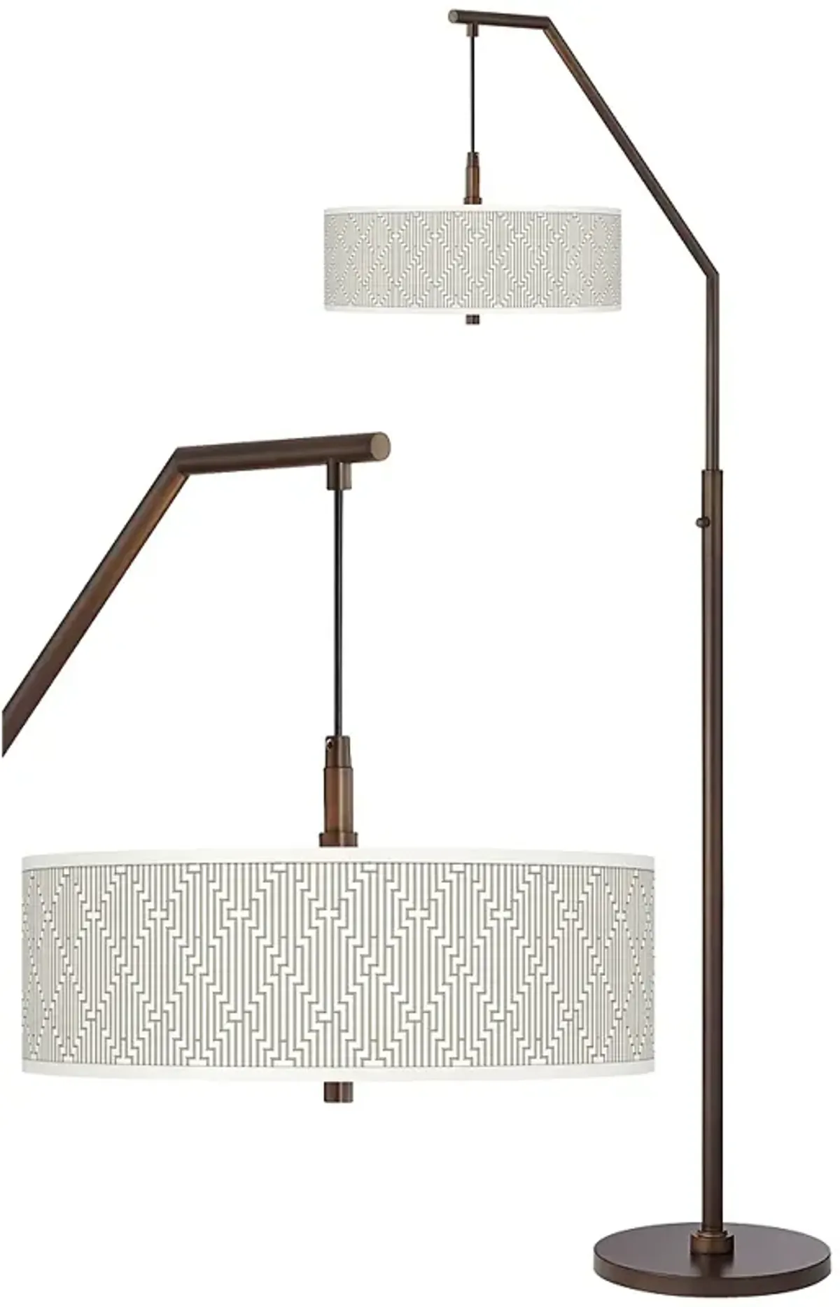 Diamond Maze Bronze Downbridge Arc Floor Lamp