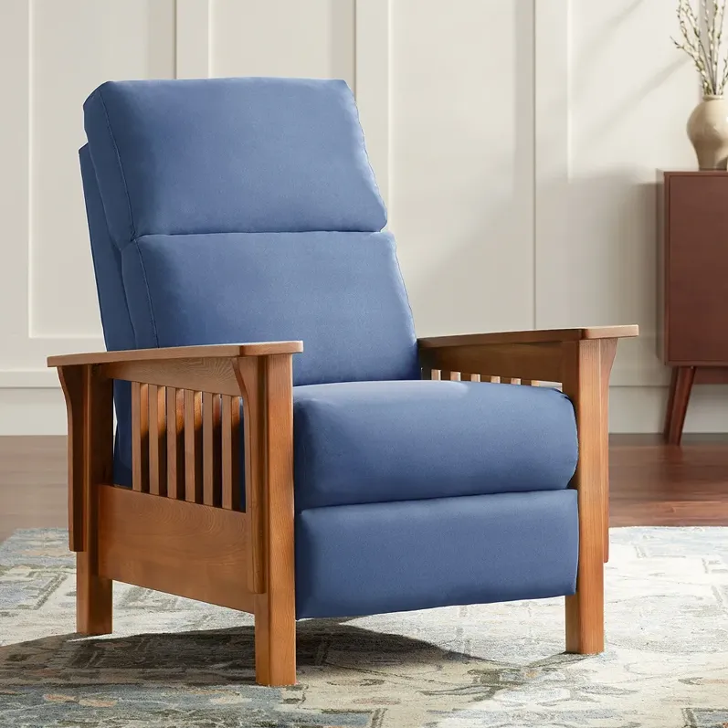 Evan Ultra Suede Indigo 3-Way Recliner Chair