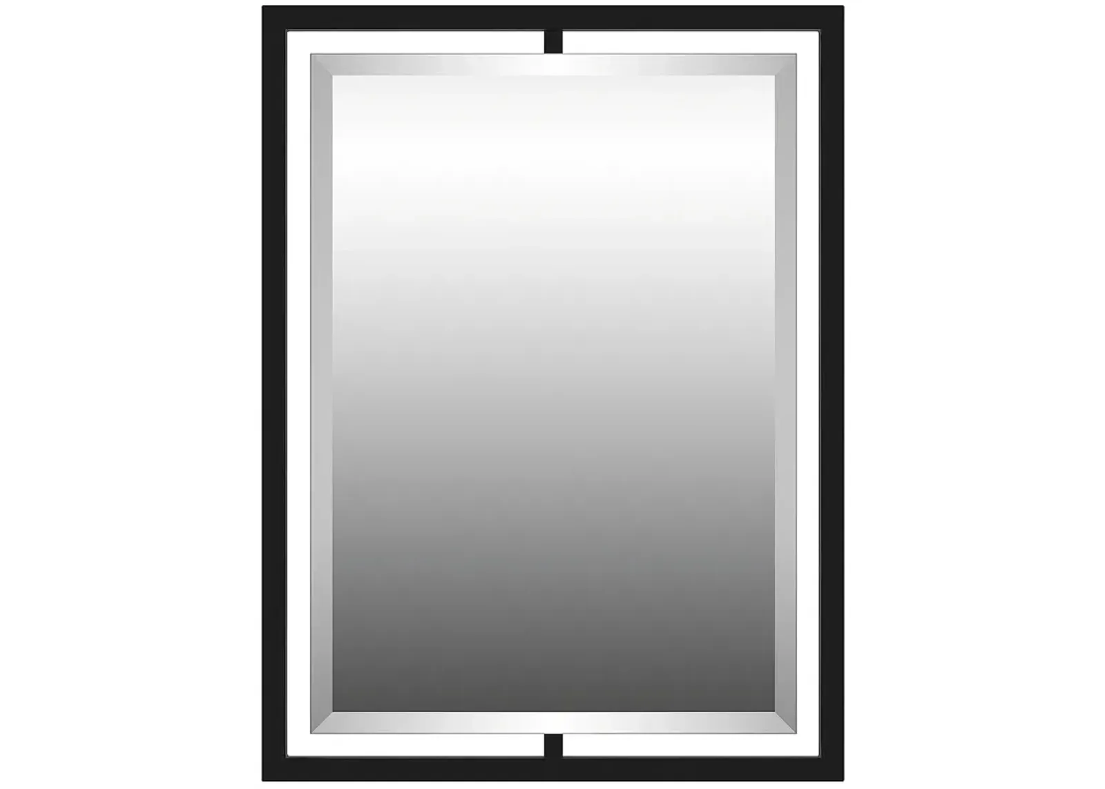 Quoizel Marcos Matte Black 24" x 32" Rectangular Wall Mirror