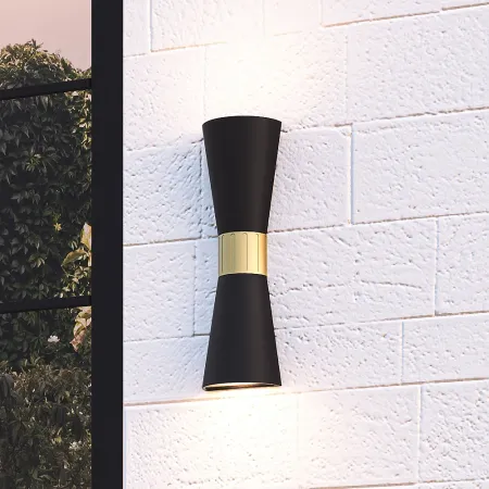 Dexter Integrated LED Matte Black Outdoor Wall Lantern