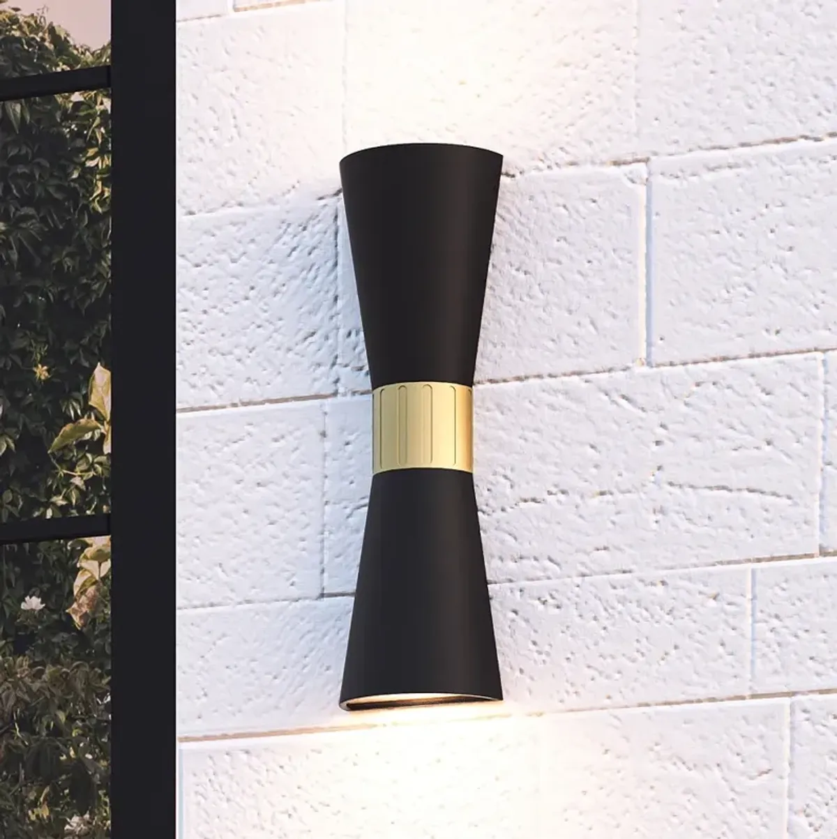 Dexter Integrated LED Matte Black Outdoor Wall Lantern