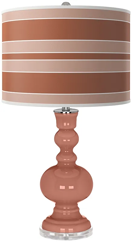 Rojo Dust Bold Stripe Apothecary Table Lamp