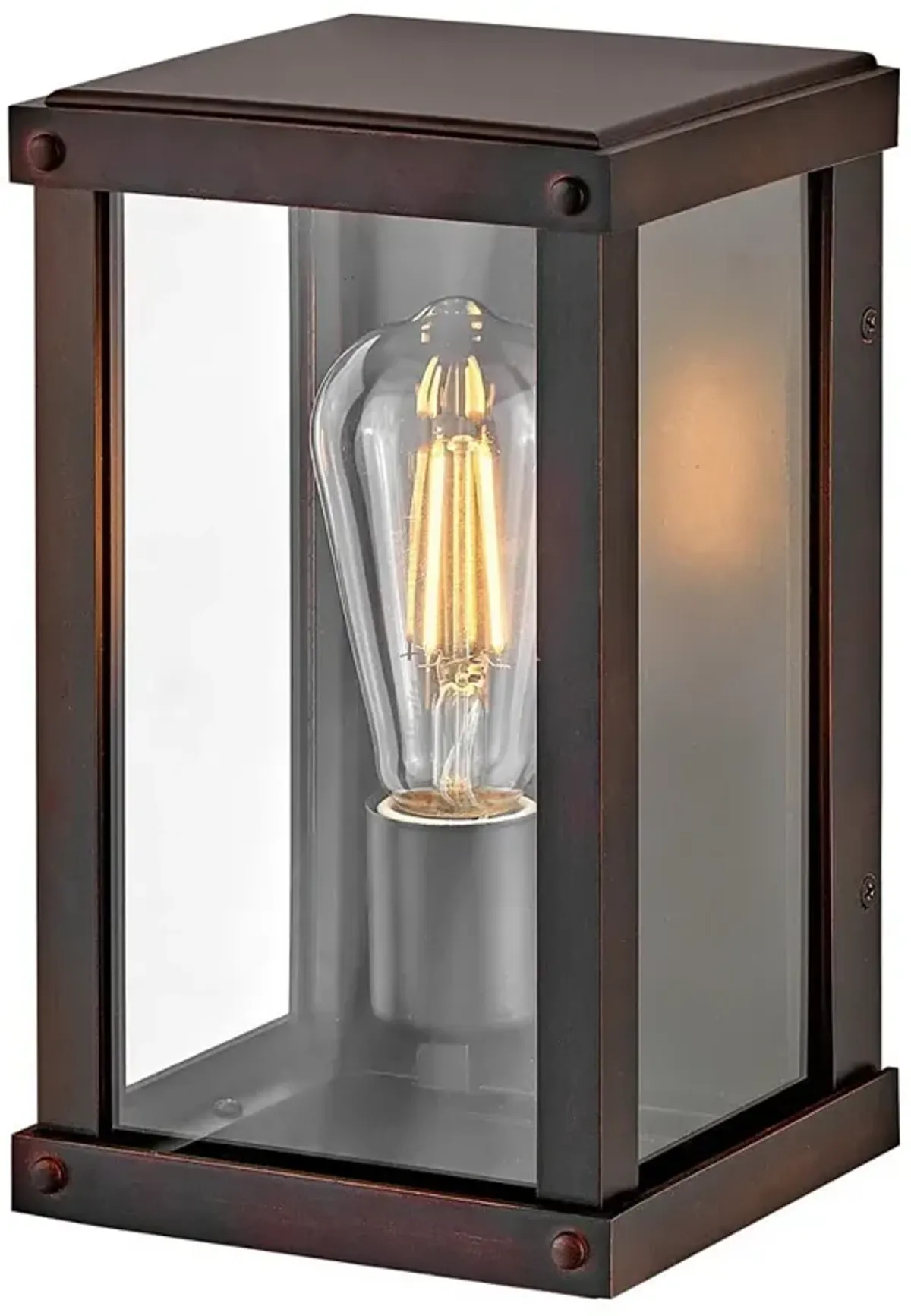 Hinkley - Outdoor Beckham Extra Small Wall Mount Lantern- Blackened Copper