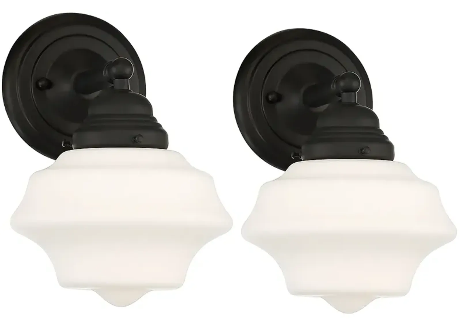 Possini Euro Astrid 10 1/4" High Schoolhouse Wall Sconces Set of 2